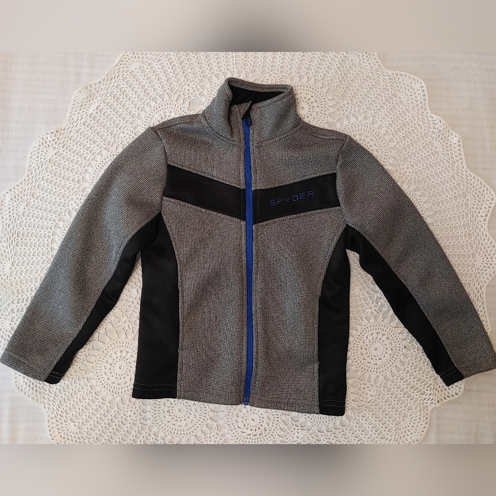 SPYDER Boys Full Zip Sweater Jacket 100% Polyester Size Small
